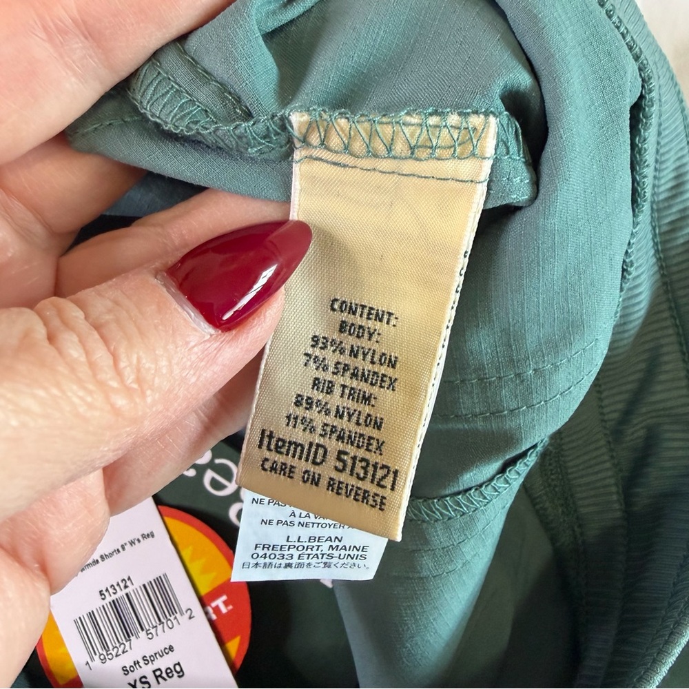L.L. Bean Vista Camp women’s Seafoam Green Athletic Shorts UPF 50+ Bermuda XS - Picture 5 of 8